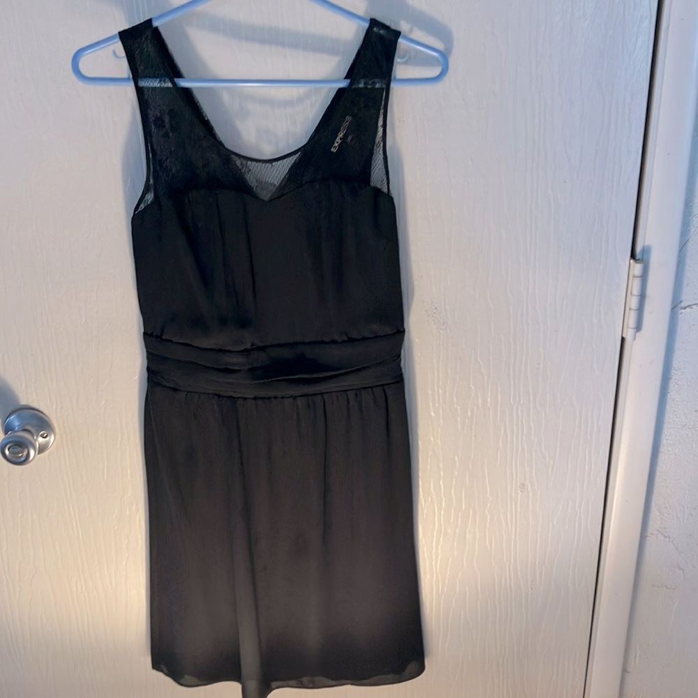 Black fitted cocktail dress